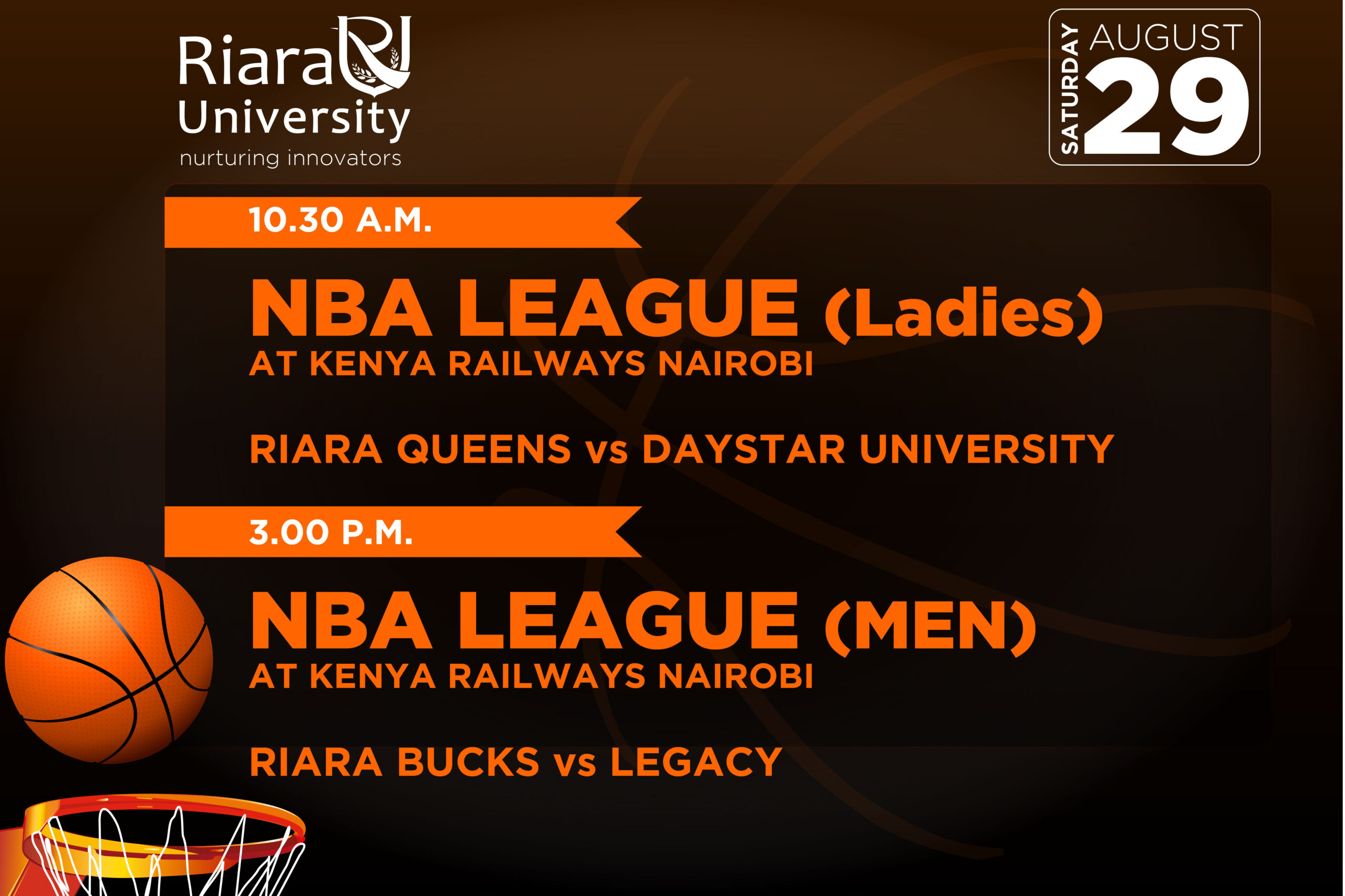 29th August 2015 Sports Fixtures